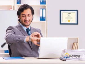 candidat etudiant en comptabilite avec diplomes et livres