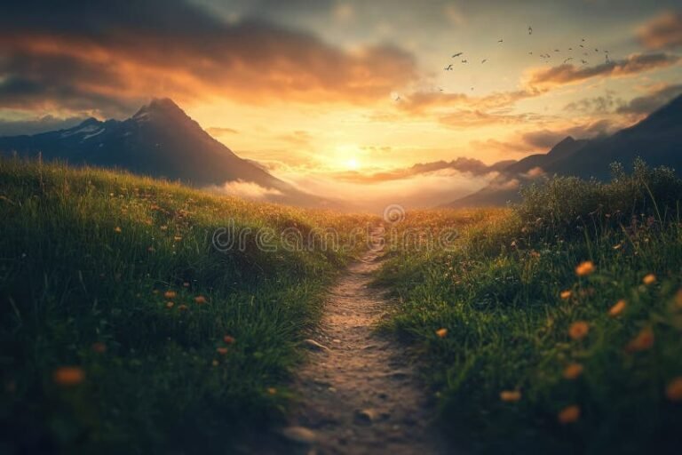 Comment donner du sens à sa vie : Quelles étapes pour y parvenir 2 chemin lumineux menant vers un horizon inspirant