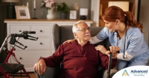 personne agee aidee a domicile en securite