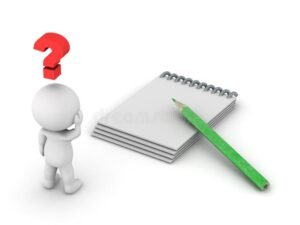 personne reflechissant avec carnet et stylo